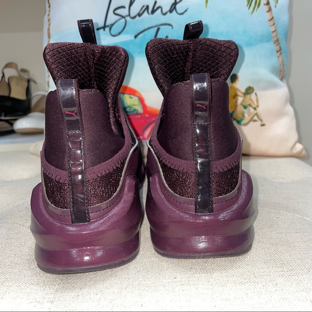 Puma Burgundy Fierce Krm High Top Sneakers Size 8 Excellent Condition - Picture 3 of 9